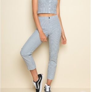 Brandy Melville Blue and White Striped Tilden Pant